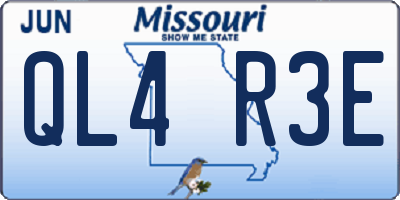 MO license plate QL4R3E