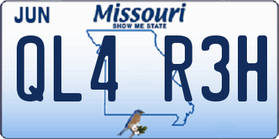MO license plate QL4R3H