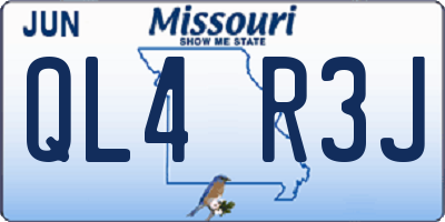 MO license plate QL4R3J