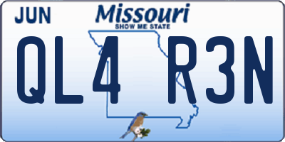 MO license plate QL4R3N
