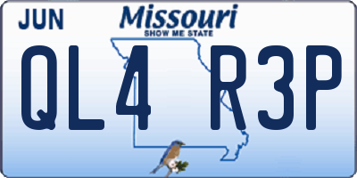 MO license plate QL4R3P