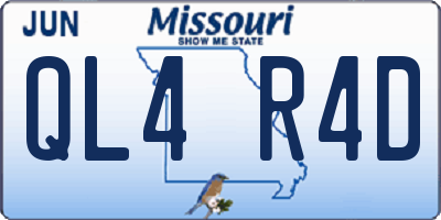 MO license plate QL4R4D