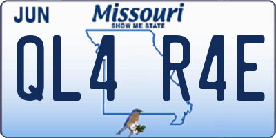 MO license plate QL4R4E