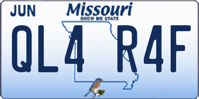 MO license plate QL4R4F