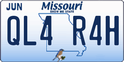 MO license plate QL4R4H
