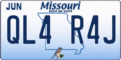 MO license plate QL4R4J