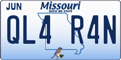 MO license plate QL4R4N
