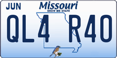 MO license plate QL4R4O