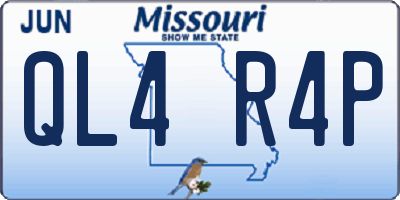 MO license plate QL4R4P
