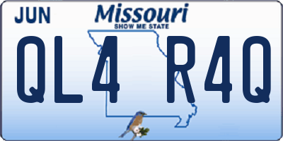 MO license plate QL4R4Q