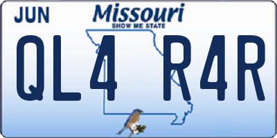 MO license plate QL4R4R