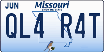 MO license plate QL4R4T