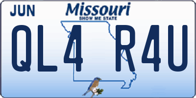 MO license plate QL4R4U