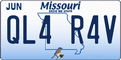 MO license plate QL4R4V