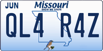 MO license plate QL4R4Z