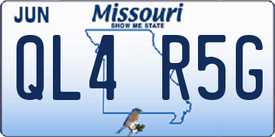 MO license plate QL4R5G