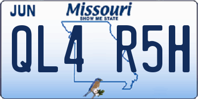 MO license plate QL4R5H