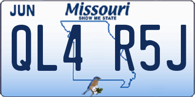 MO license plate QL4R5J