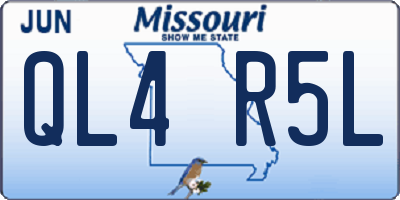 MO license plate QL4R5L