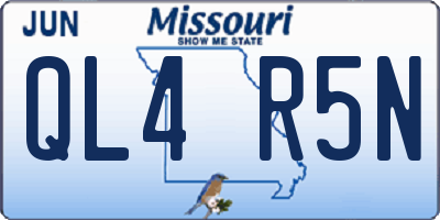 MO license plate QL4R5N