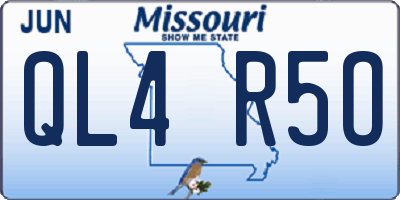 MO license plate QL4R5O