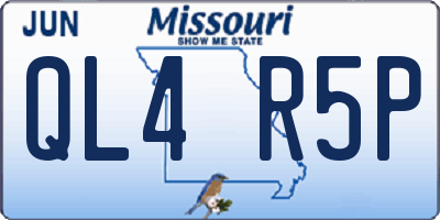 MO license plate QL4R5P