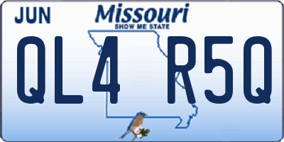 MO license plate QL4R5Q