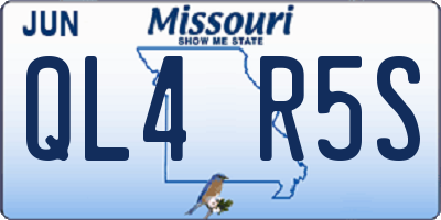 MO license plate QL4R5S