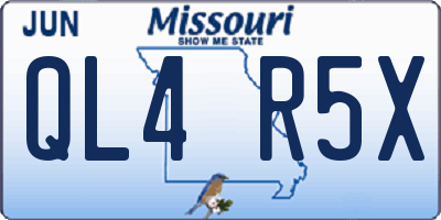 MO license plate QL4R5X