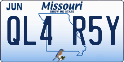 MO license plate QL4R5Y