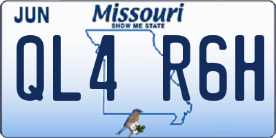 MO license plate QL4R6H