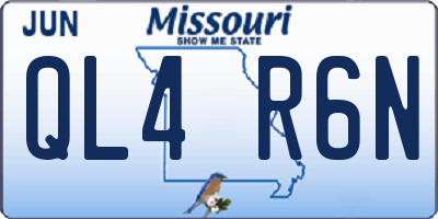 MO license plate QL4R6N