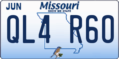 MO license plate QL4R6O