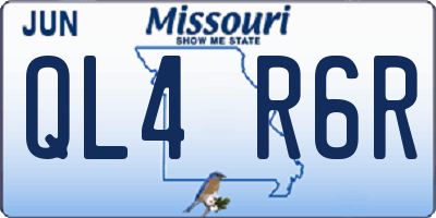 MO license plate QL4R6R