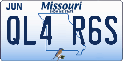 MO license plate QL4R6S