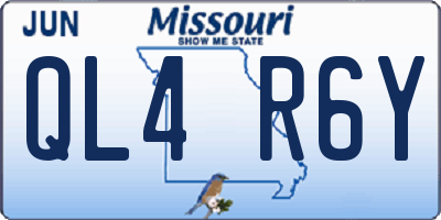 MO license plate QL4R6Y