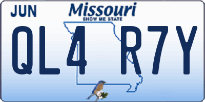 MO license plate QL4R7Y