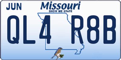MO license plate QL4R8B