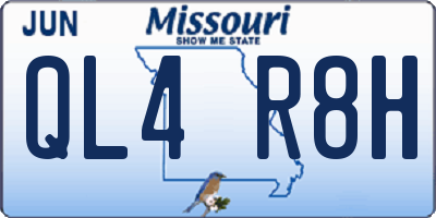 MO license plate QL4R8H