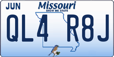 MO license plate QL4R8J
