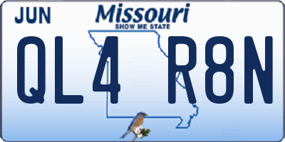 MO license plate QL4R8N