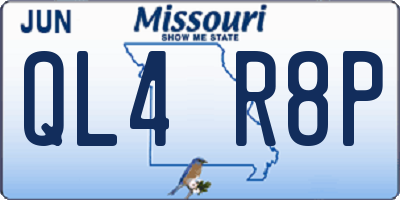 MO license plate QL4R8P