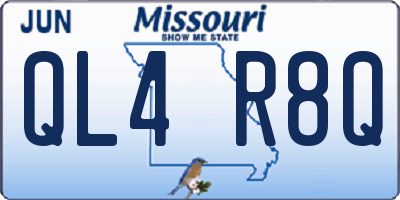 MO license plate QL4R8Q