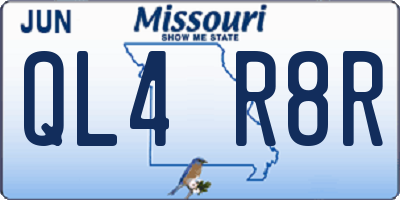 MO license plate QL4R8R