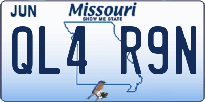MO license plate QL4R9N