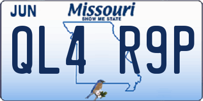 MO license plate QL4R9P