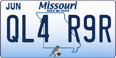 MO license plate QL4R9R