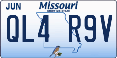MO license plate QL4R9V