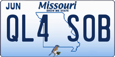 MO license plate QL4S0B