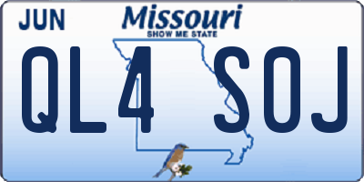 MO license plate QL4S0J